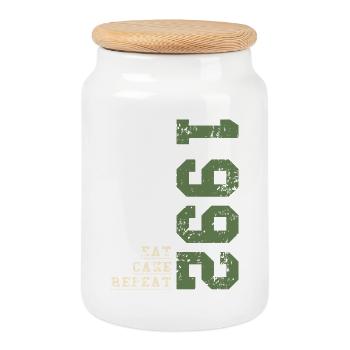 Geburtstag 1992 Geburtstag 1992 Geboren 1992 Geburtstag - Keksdose mit Holzdeckel - Weiß - Vorne