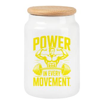 PieM - Cookie Jar with Wooden Lid - white - Front