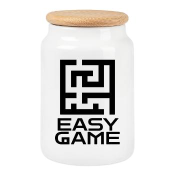 EASY GAME MAZE - Boîte à biscuits avec couvercle en bois - blanc - Devant