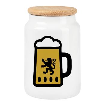 Festival folklorique des armoiries Bavaria Mug - Boîte à biscuits avec couvercle en bois - blanc - Devant