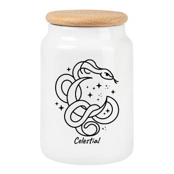 Transform Butterfly Geometric - Cookie Jar with Wooden Lid - white - Front