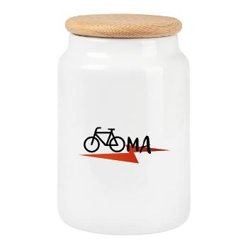 Meilleur vélo de montagne Granny Bicycle Flash - Boîte à biscuits avec couvercle en bois - blanc - Devant