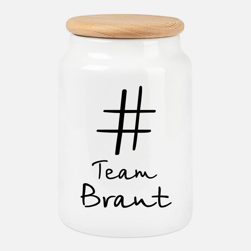 #Team Braut Junggesellenabschied Freundin Crew - Keksdose mit Holzdeckel - Weiß
