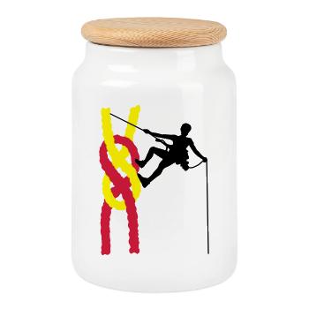 climbing - Keksdose mit Holzdeckel - Weiß - Vorne