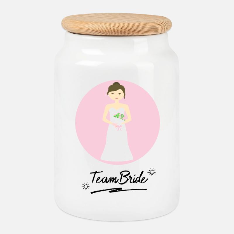 bride - Keksdose mit Holzdeckel - Weiß
