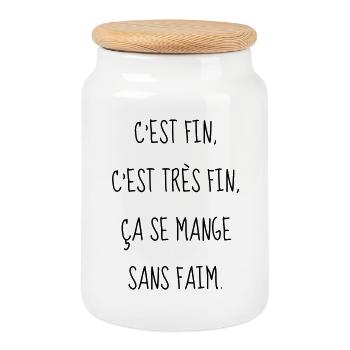 Cinéma / Citation / Série télé / Geek - Boîte à biscuits avec couvercle en bois - blanc - Devant