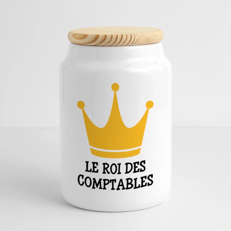 comptable / comptabilité / argent / Finance / Euro Boîte à biscuits avec couvercle en bois