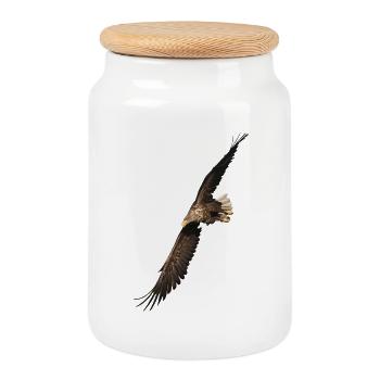 Sea Eagles - Boîte à biscuits avec couvercle en bois - blanc - Devant
