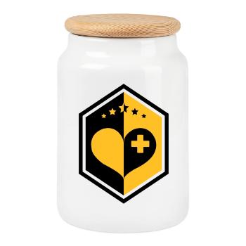 Arzt / Medizin / Kardiologie / Kardiologe - Keksdose mit Holzdeckel - Weiß - Vorne