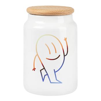 Drôles de photos Retro Vintage - Boîte à biscuits avec couvercle en bois - blanc - Devant