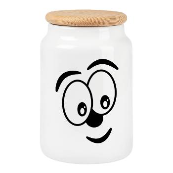 HUMOUR. CITATION. MESSAGE. RETRAITE. ANNIVERSAIRE. - Boîte à biscuits avec couvercle en bois - blanc - Devant