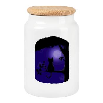 Purfect Night - Keksdose mit Holzdeckel - Weiß - Vorne