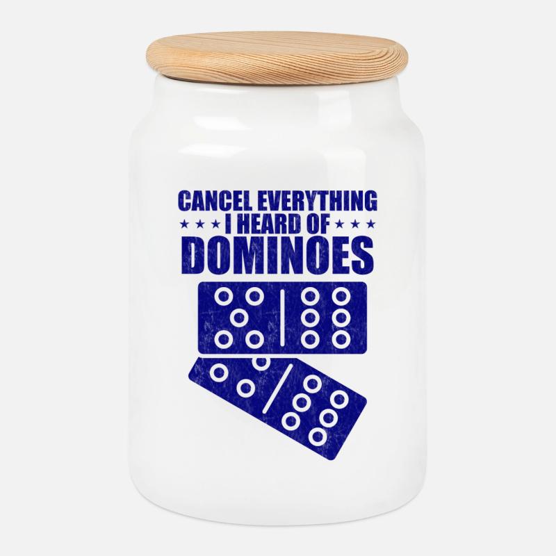 Domino Design - Keksdose mit Holzdeckel - Weiß