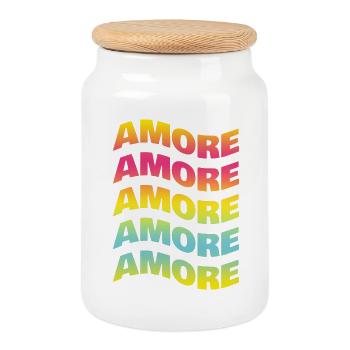 t shirt love Liebe Liebe T-Shirt Geschenkidee - Keksdose mit Holzdeckel - Weiß - Vorne