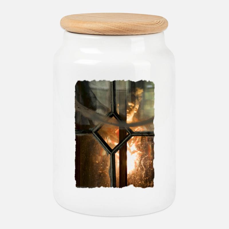 Dachbodenkinder - Keksdose mit Holzdeckel - Weiß