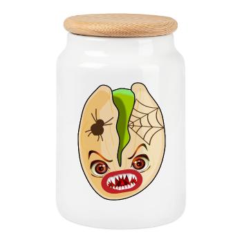 HALLOWEEN COSTUMES SPIDER PISTACHIOS - Cookie Jar with Wooden Lid - white - Front