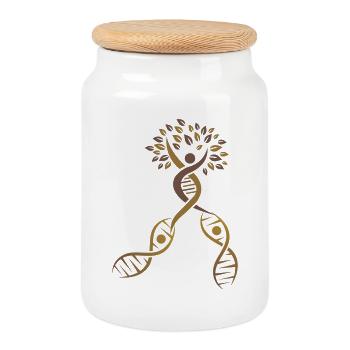 The DNA Tree: Nature's Genealogy - Cookie Jar with Wooden Lid - white - Front