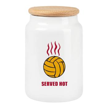 Served Hot - Keksdose mit Holzdeckel - Weiß - Vorne