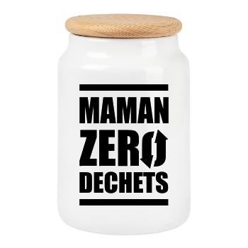 Zero Waste Mama - Keksdose mit Holzdeckel - Weiß - Vorne