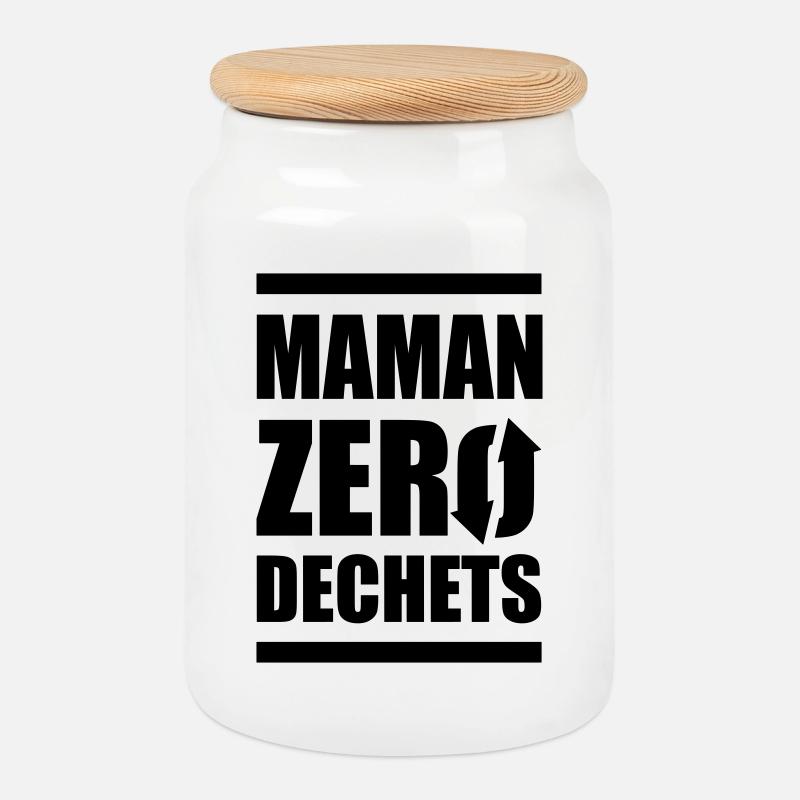 Zero Waste Mama - Keksdose mit Holzdeckel - Weiß