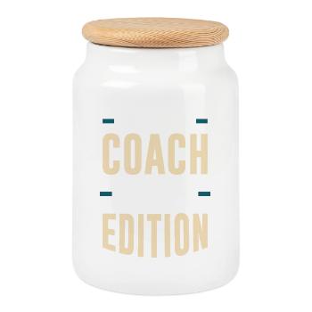 Limited Coach Edition - Cookie Jar with Wooden Lid - white - Front