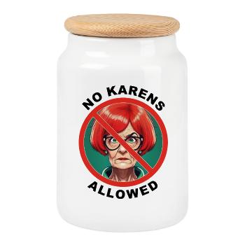 Karen_Ai-image_Tshirt_Luuks - Keksdose mit Holzdeckel - Weiß - Vorne