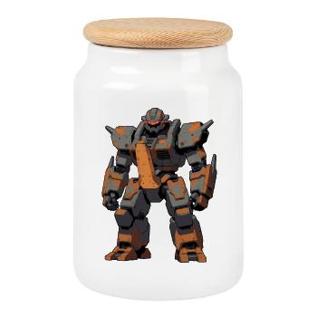 Robot X.I.T. - Boîte à biscuits avec couvercle en bois - blanc - Devant