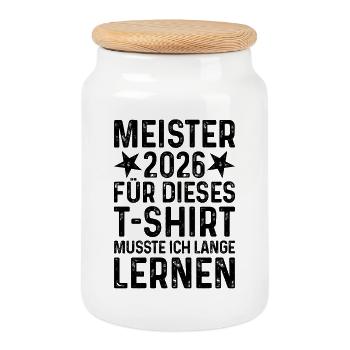 Champion 2026 T-Shirt - Boîte à biscuits avec couvercle en bois - blanc - Devant