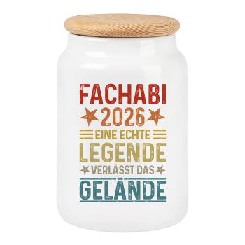 Fachabi 2026 - Une légende quitte le site - Boîte à biscuits avec couvercle en bois - blanc - Devant