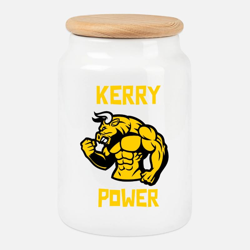 Kerry Power - Keksdose mit Holzdeckel - Weiß