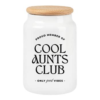 Cool Aunts Club - Keksdose mit Holzdeckel - Weiß - Vorne