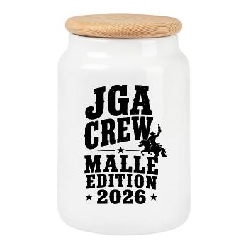 ÉQUIPE DE LA FÊTE DE GARÇON DE MALLE ÉDITION WESTERN 2026 - Boîte à biscuits avec couvercle en bois - blanc - Devant