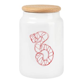 Œuvre III - Œuvre 3 - Boîte à biscuits avec couvercle en bois - blanc - Devant