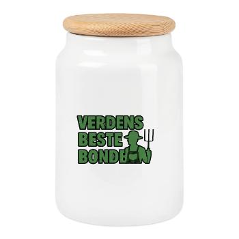 Der beste Bauer der Welt - Keksdose mit Holzdeckel - Weiß - Vorne