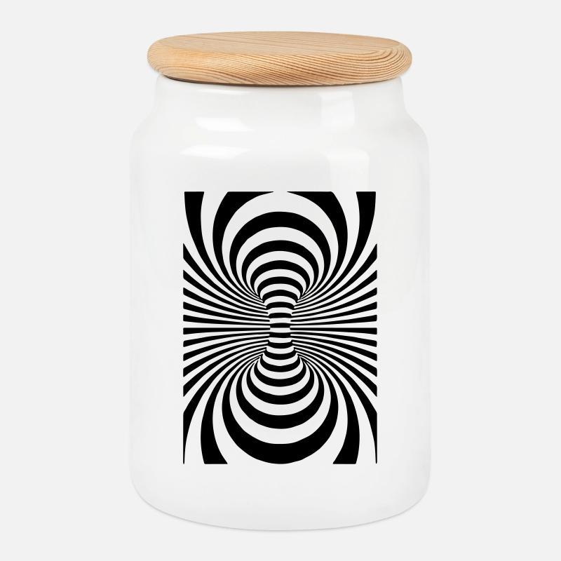 Coole Kunst,Kunst,Art,Design,Kreise, - Keksdose mit Holzdeckel - Weiß