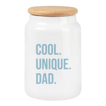 Cool dad - Cookie Jar with Wooden Lid - white - Front