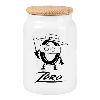 Super Null Flex - Keksdose mit Holzdeckel - Weiß - Vorne