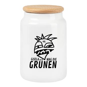 Politik Grüne Staat Deutsch - Keksdose mit Holzdeckel - Weiß - Vorne