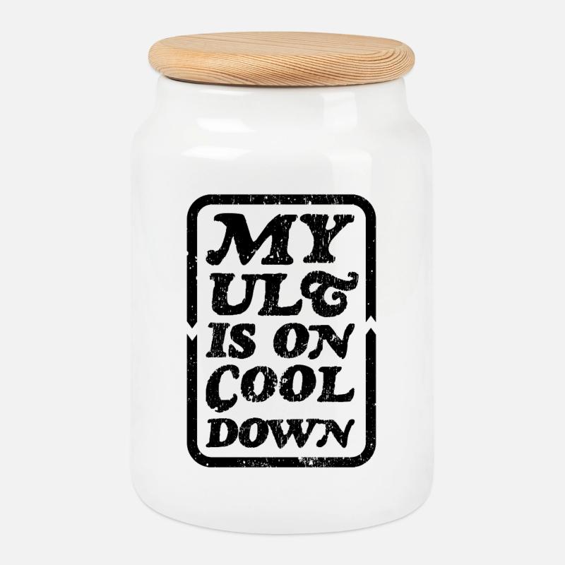 My ult is on cooldown - Keksdose mit Holzdeckel - Weiß