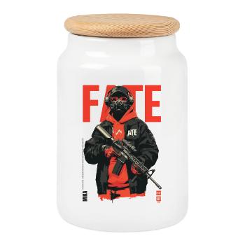 Tactical Guy - Keksdose mit Holzdeckel - Weiß - Vorne
