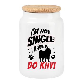 Do Khyi est un ami Dogue du Tibet - Boîte à biscuits avec couvercle en bois - blanc - Devant