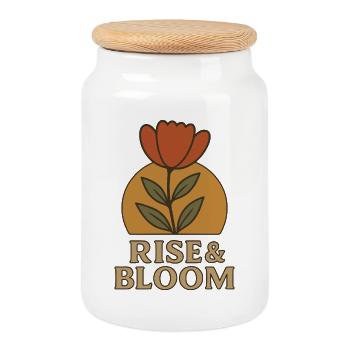 Ascension et Épanouissement - Boîte à biscuits avec couvercle en bois - blanc - Devant