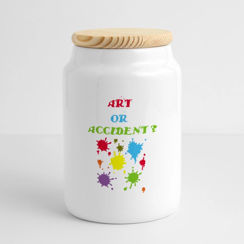 Kunst oder Unfall? Keksdose mit Holzdeckel