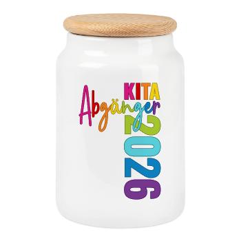Daycare graduates 2026 - Cookie Jar with Wooden Lid - white - Front