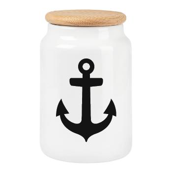 Anker - Keksdose mit Holzdeckel - Weiß - Vorne