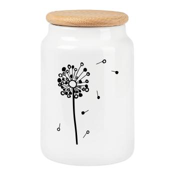 Playful Bobbles - The Original by heavenlygoods - Cookie Jar with Wooden Lid - white - Front