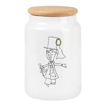 SERBSKI BRAŠKA - courbe de niveau - - Boîte à biscuits avec couvercle en bois - blanc - Devant
