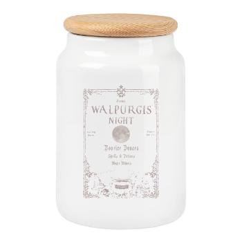 Walpurgis Night - Cookie Jar with Wooden Lid - white - Front