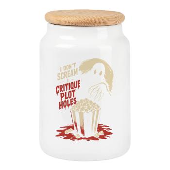 Critique Plot Holes Horror - Cookie Jar with Wooden Lid - white - Front