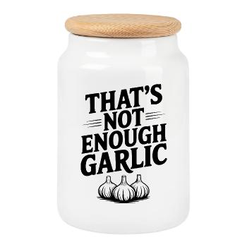 Das ist nicht genug Knoblauch. - Keksdose mit Holzdeckel - Weiß - Vorne